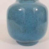 Vase émaillée Bleu de Jacques et Dani Ruelland 1960s