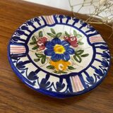 Flowered ceramic ashtray