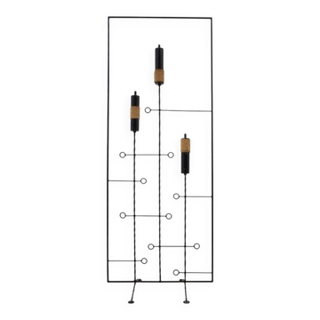 Paravent / Mur en métal de design mid-century, années 1960