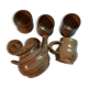 8-piece vintage stoneware tea set by V Benaix