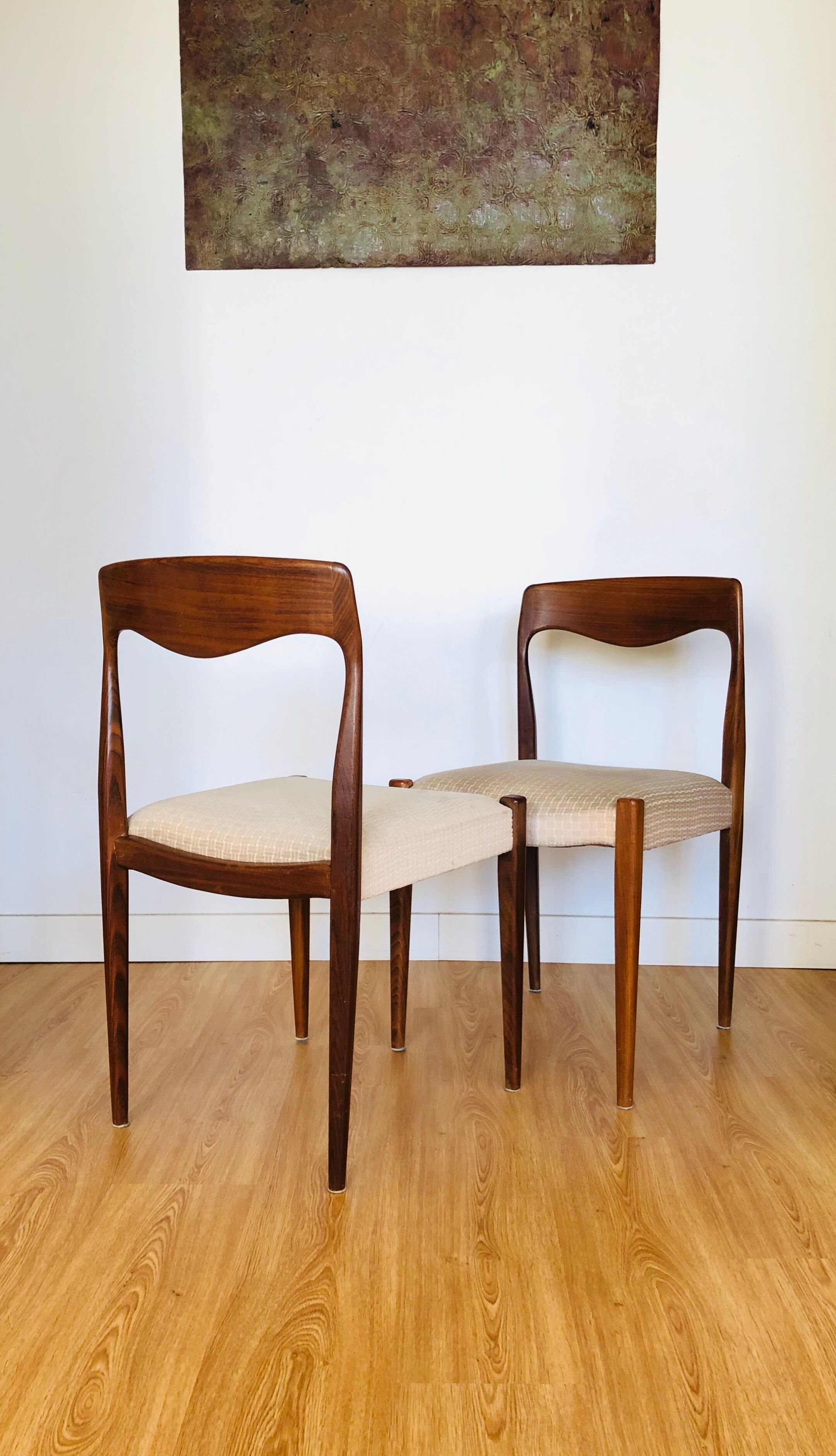 Pair of teak chairs