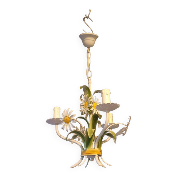 Lustre fer forgé fleurs — Beyit