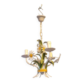 Lustre fer forgé fleurs