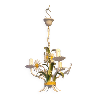 Wrought iron flower chandelier