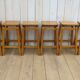 Six English School Lab Bar Stools