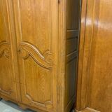 Old wardrobe, painted faux wood 19th century