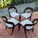 BAUMANN Suite de 4 chaises Gondole vintage 1970