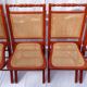 Set of 4 canned folding chairs