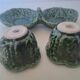 Salt and pepper shaker cabbage in Silea earthenware