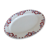Plat ovale Céranord Saint Amand modèle Eglantines +