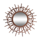 Miroir soleil en rotin arqué 54cm, 1960