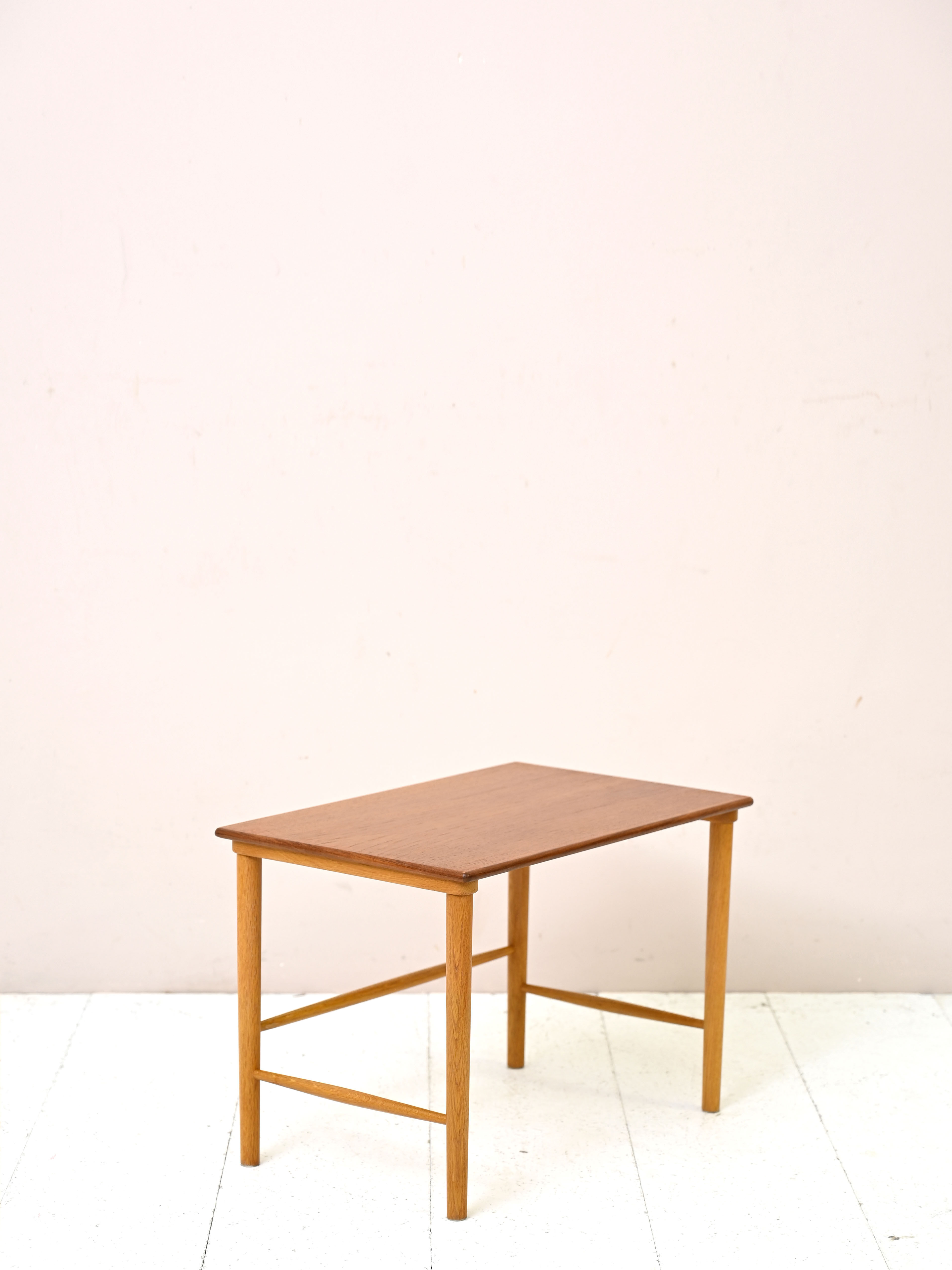 Swedish teak sofa side table