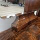 Art Déco Vanity Table in Nutwood with Mirror, Italian Design, 1940s