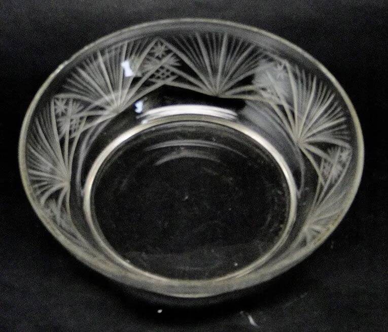 C4w art deco bowl 1930 cut glass