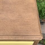 Art Deco chest of drawers in raw oak and yellow