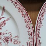 Three Fontanges Sarreguemines flat plates