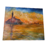 Tableau huile abstrait