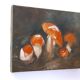 Painting, still life painting with mushrooms, 70s