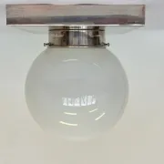 Design Chrome and glass Bauhaus Ceiling Lamp / Flushmounts, 1930s
