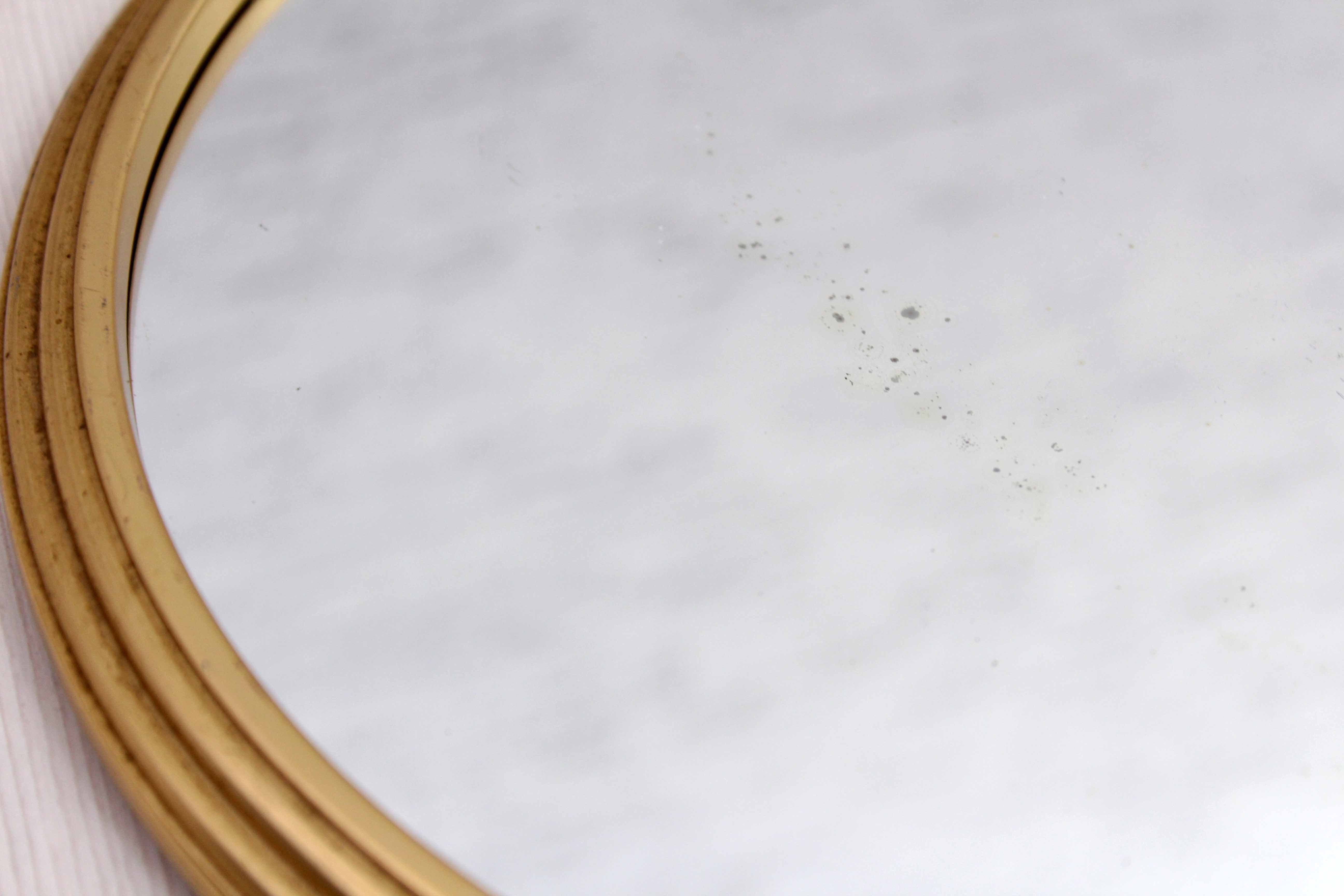 Round brass mirror top