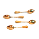 Four small teaspoons/ dessert fine golden gilding