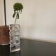 Vase pique fleur bougeoir en verre  style brutaliste Vintage