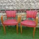 Fauteuils bridge moustache 1950