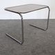 Nested tables with tubular chrome and smoked glass, France 1970.