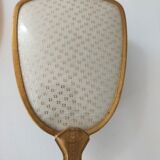 Vintage handheld mirror and hairbrush vanity set