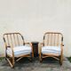 Paire de fauteuils bambous vintage 1970