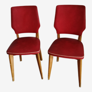 Paire de chaises années 50-60