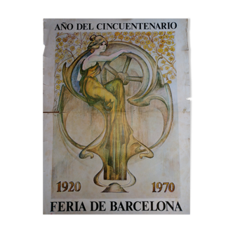 Poster 1970 "Feria de Barcelona" 1920-1970