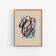 Abstract brown and blue lines giclee print