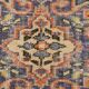 6x9 Orange & Blue Turkish Vintage Rug, 174x279Cm