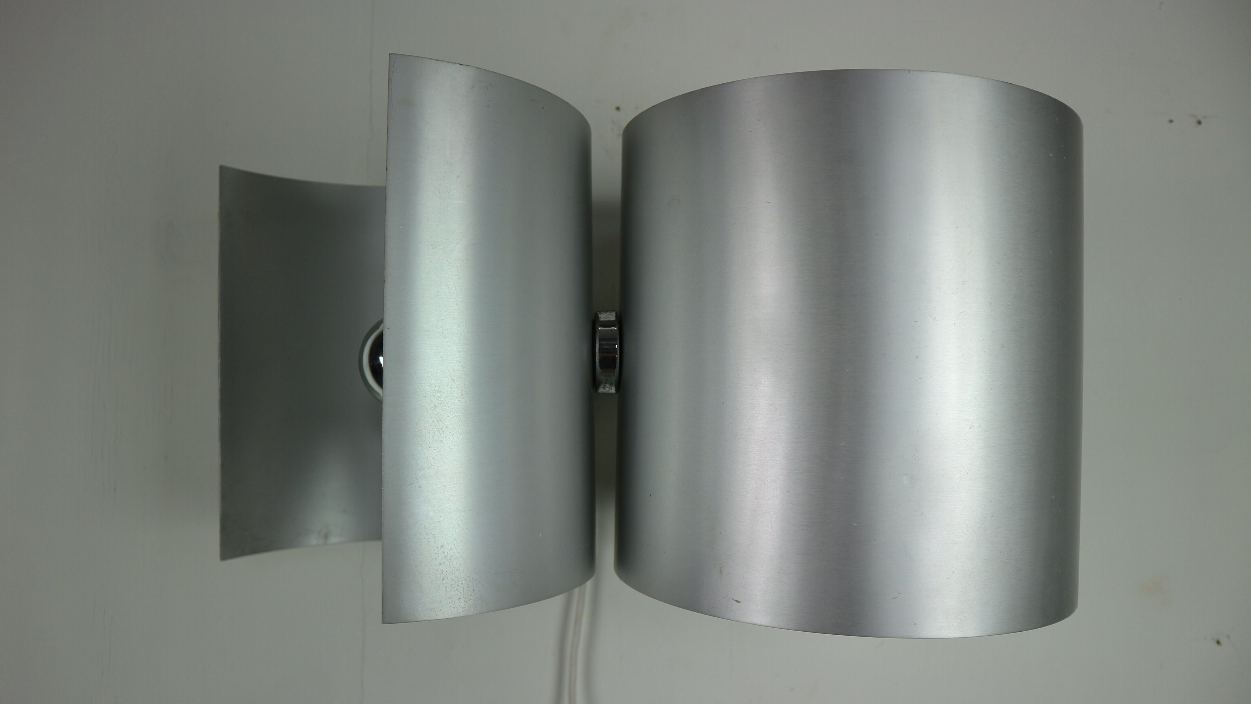 Giuliano Cesari Silver Wall Adjustable Lamp for Nucleo Sormani, 1960 Italy