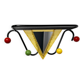 Colourful coat rack from the 1950s in the style of Mathieu Matégot.
