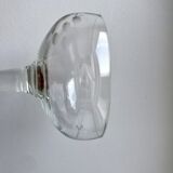 Set of 5 champagne glasses in crystal engraved 50s