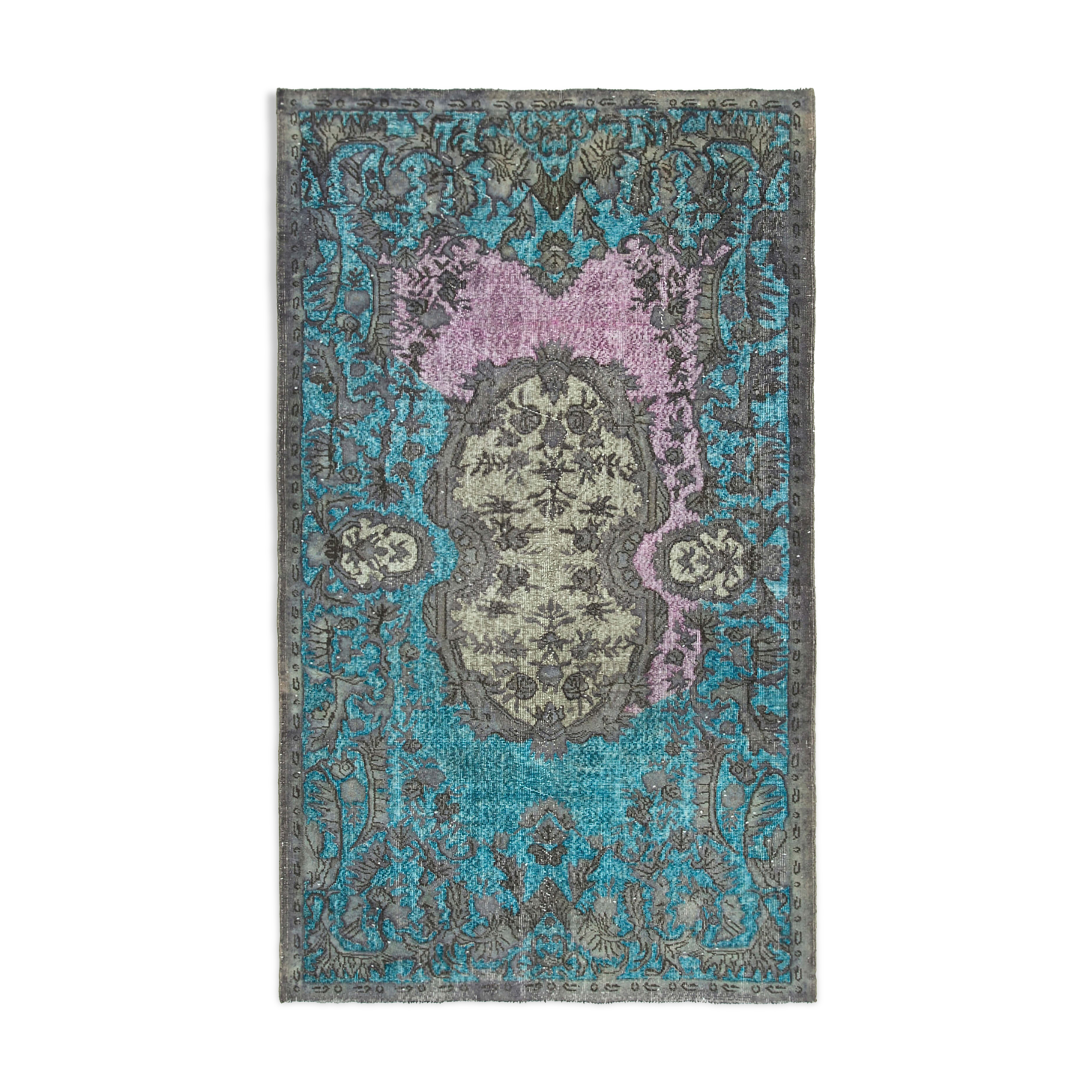 Hand-knotted antique turkish 1970s 163 cm x 280 cm