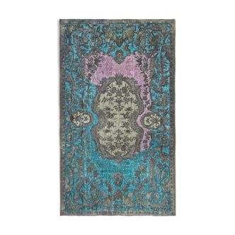 Tapis turc antique des années 1970 noué à la main 163 cm x 280 cm