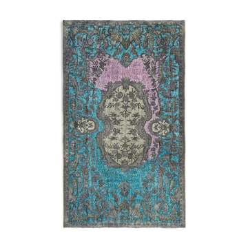 Tapis turc antique des années 1970 noué à la main 163 cm x 280 cm