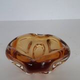 Ashtray, Amber Murano glass pocket emptier from the 60s-70s