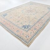 Tapis Vintage Off-White et Rose Poudré, Style Classique, 292x399 Cm