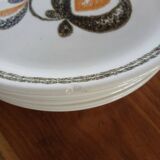 10 antique stoneware dinner plates