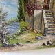 Huile sur toile mas provençal signé Danucho peintre varois