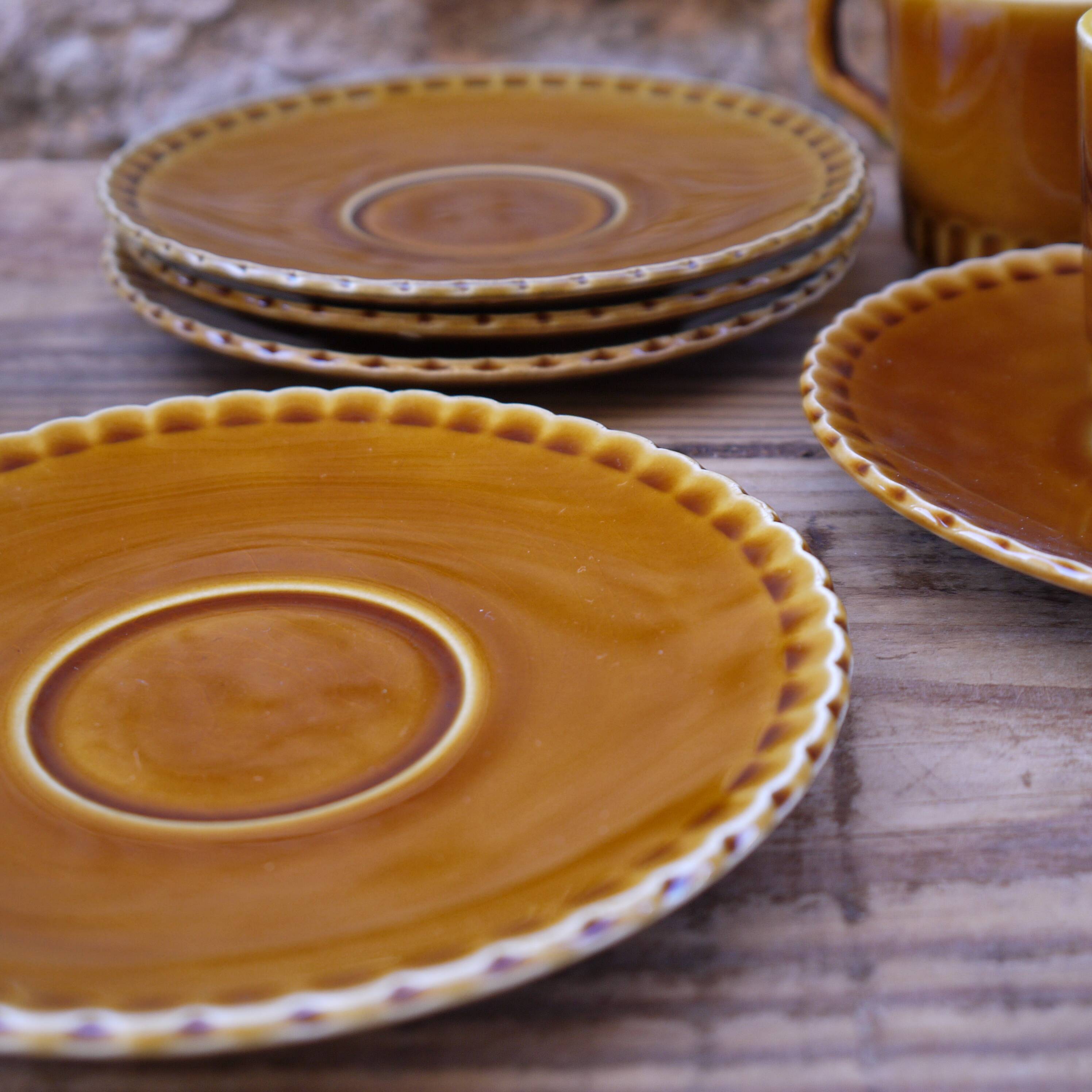 Lot of five cups and saucers Digoin