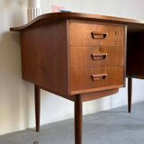 Vintage desk tambour teak