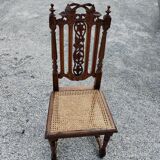 Solid wood beech table with 5 wooden chairs and canning.