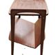 Rolling magazine rack in opal teak by Kleinmobel, 1960