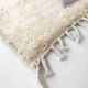Moroccan Berber carpet blessed ouarain ecru with colorful patterns 148x104cm