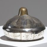 Boîte "Poule" en laiton argenté, 1970